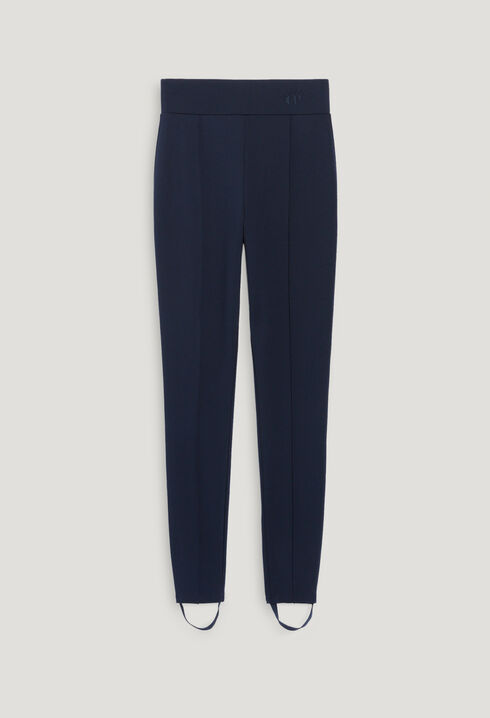 Navy knitted fuseau leggings