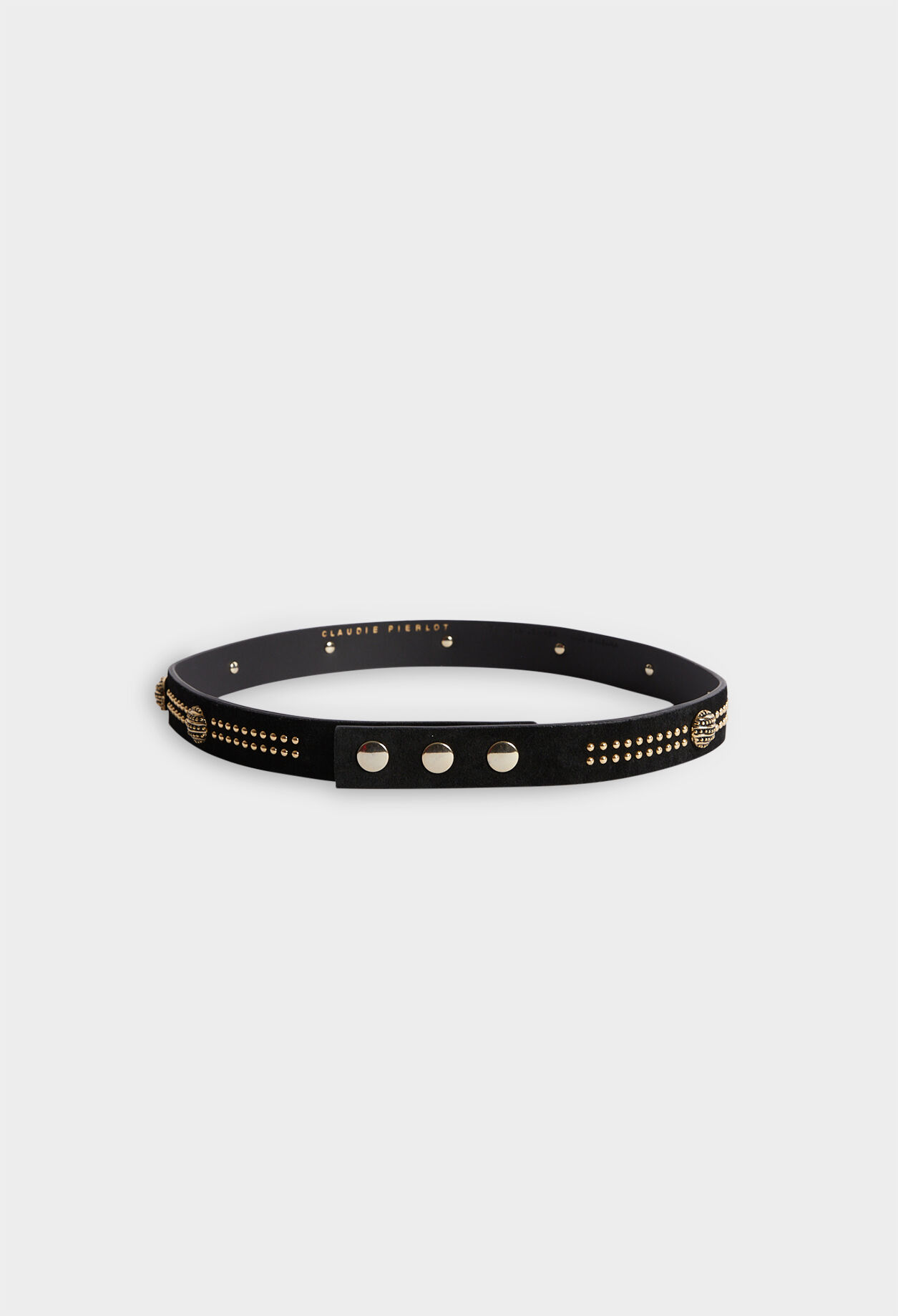 Ceinture à studs en cuir responsable