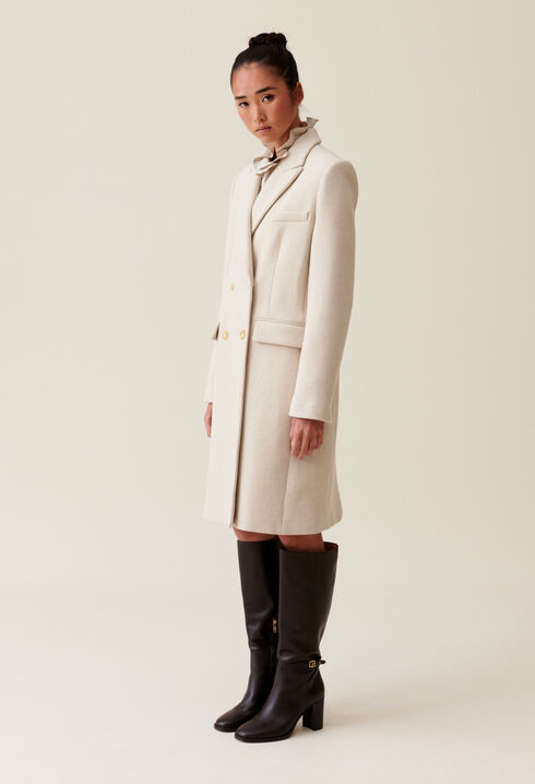 Manteau classique droit mi-long
