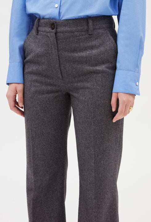 Heather grey flared trousers