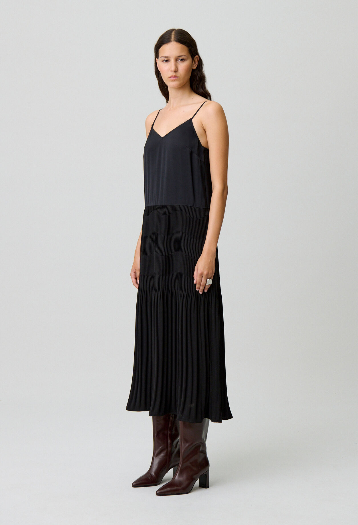 Robe longue bretelles fluide