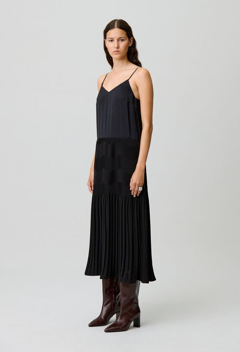 Robe longue bretelles fluide