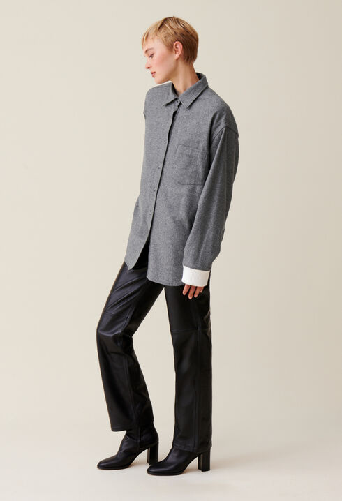 Surchemise oversize gris