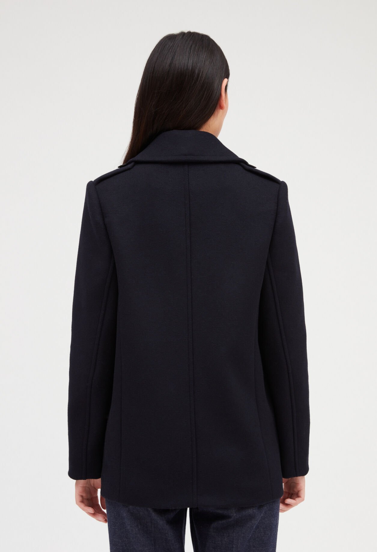 Navy wool blend pea coat