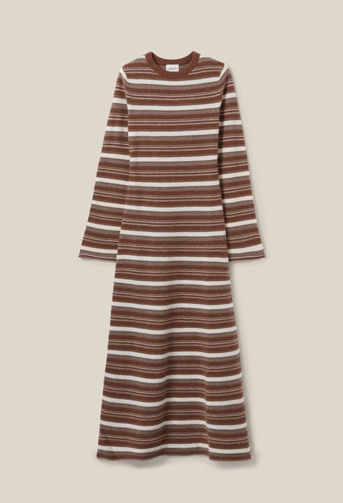 Striped wool dress