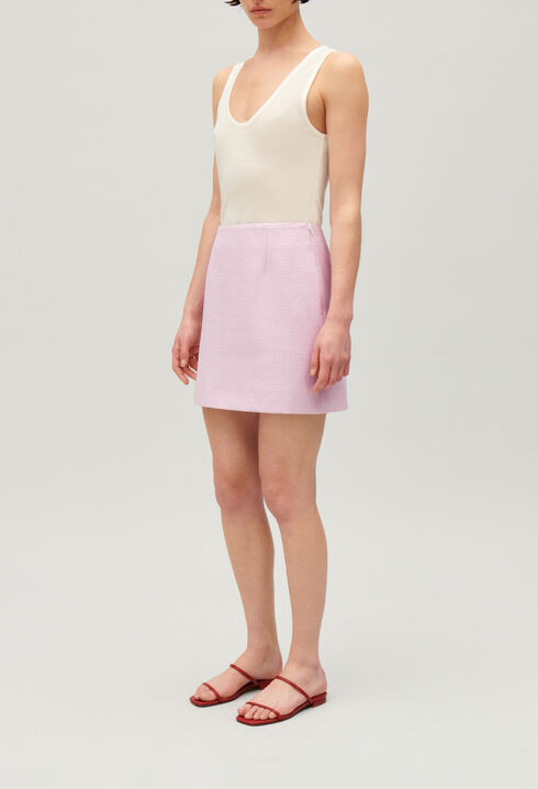 Short tweed skirt