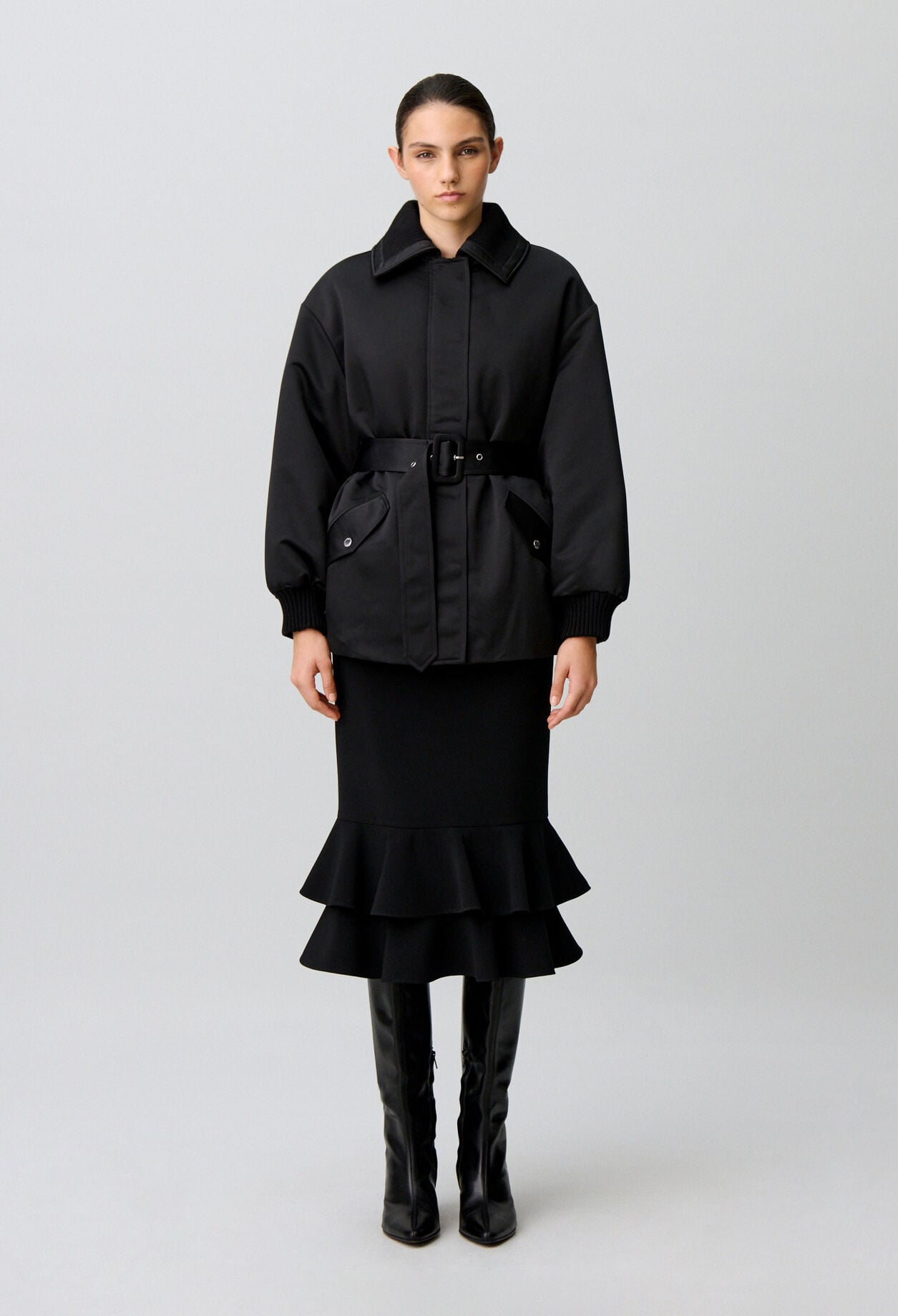 Manteau doudoune satin&eacute;
