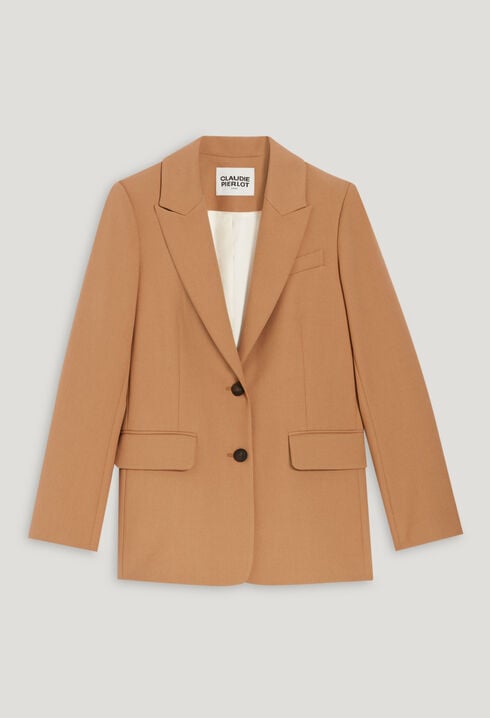 Camel suit jacket