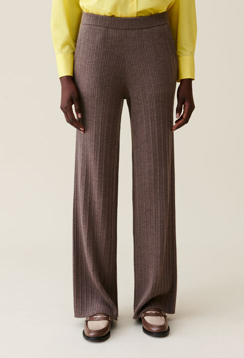 Pantalon maille évasé