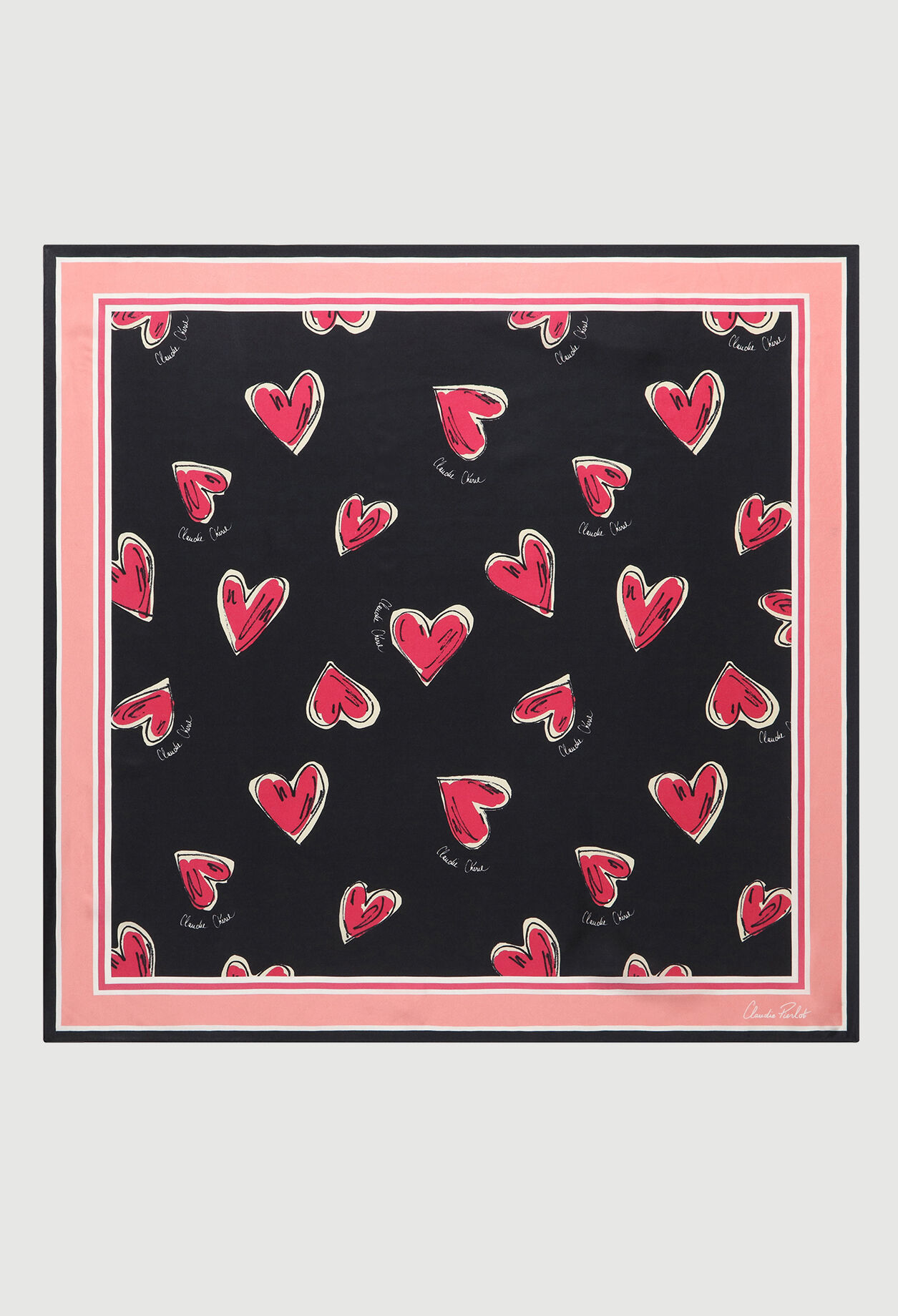 Foulard à motif cœur