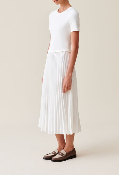 Twist Dual-Fabric Dress