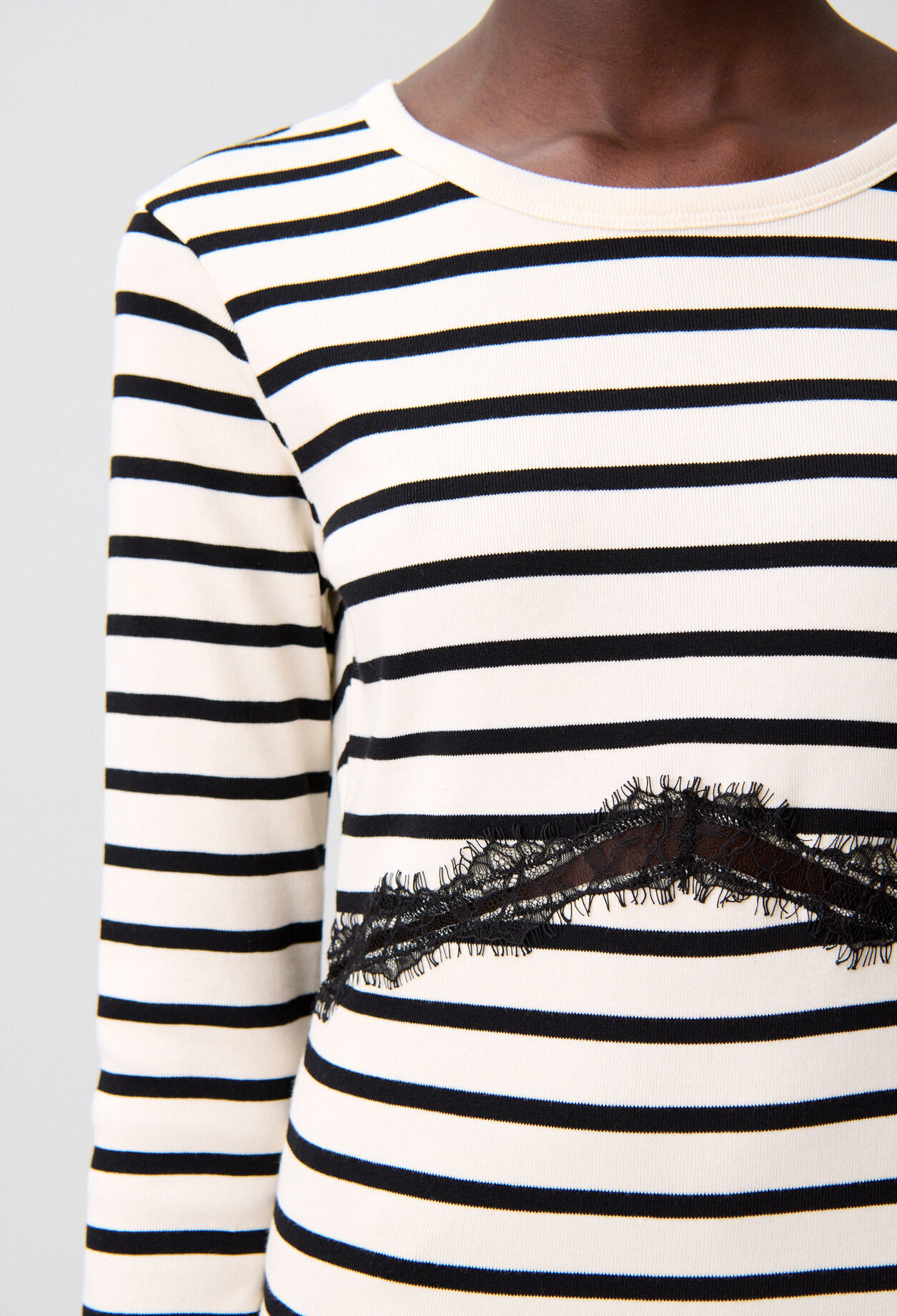 Marini&egrave;re-T-Shirt mit Spitze