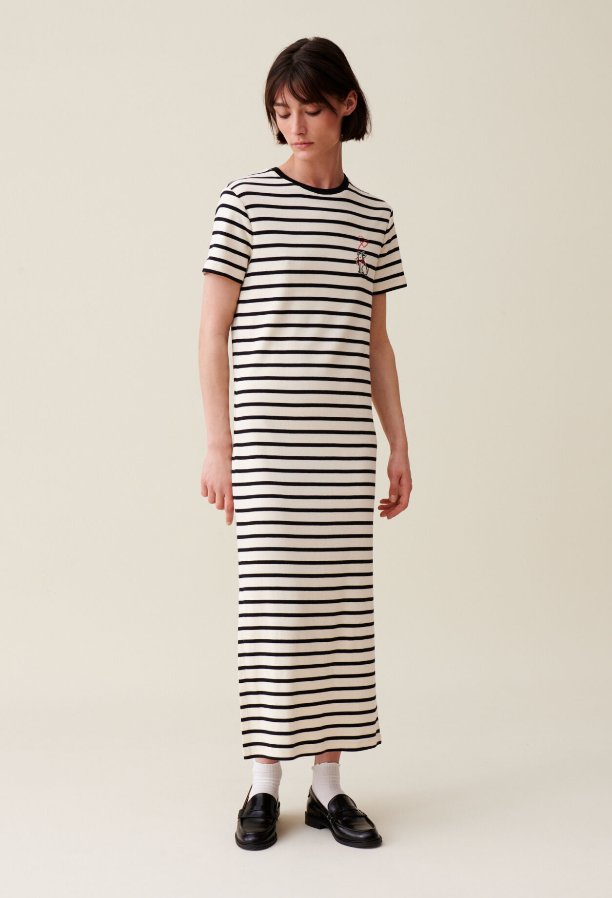 Robe Jean Toto rayée midi
