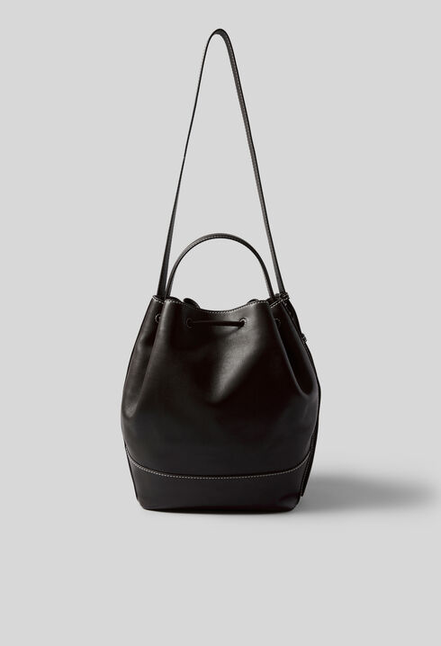 Large Leather Bucket Bag