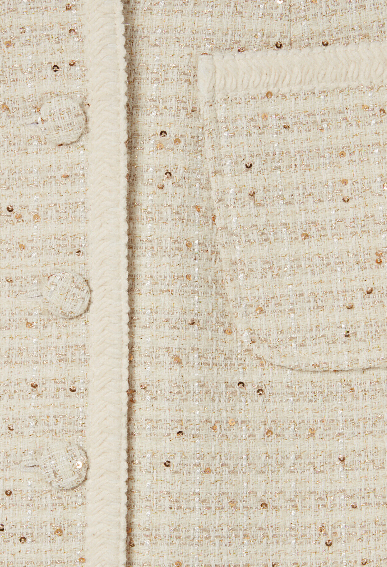 Jupe courte tweed boutonnée