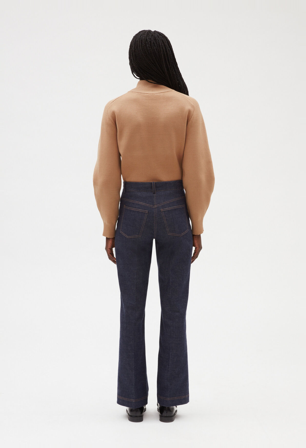 Blue denim trousers