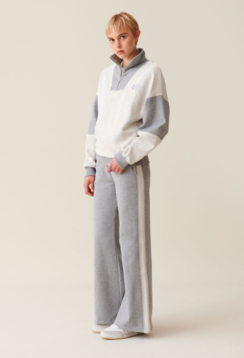 Hochkragen-Sweatshirt mit Zip
