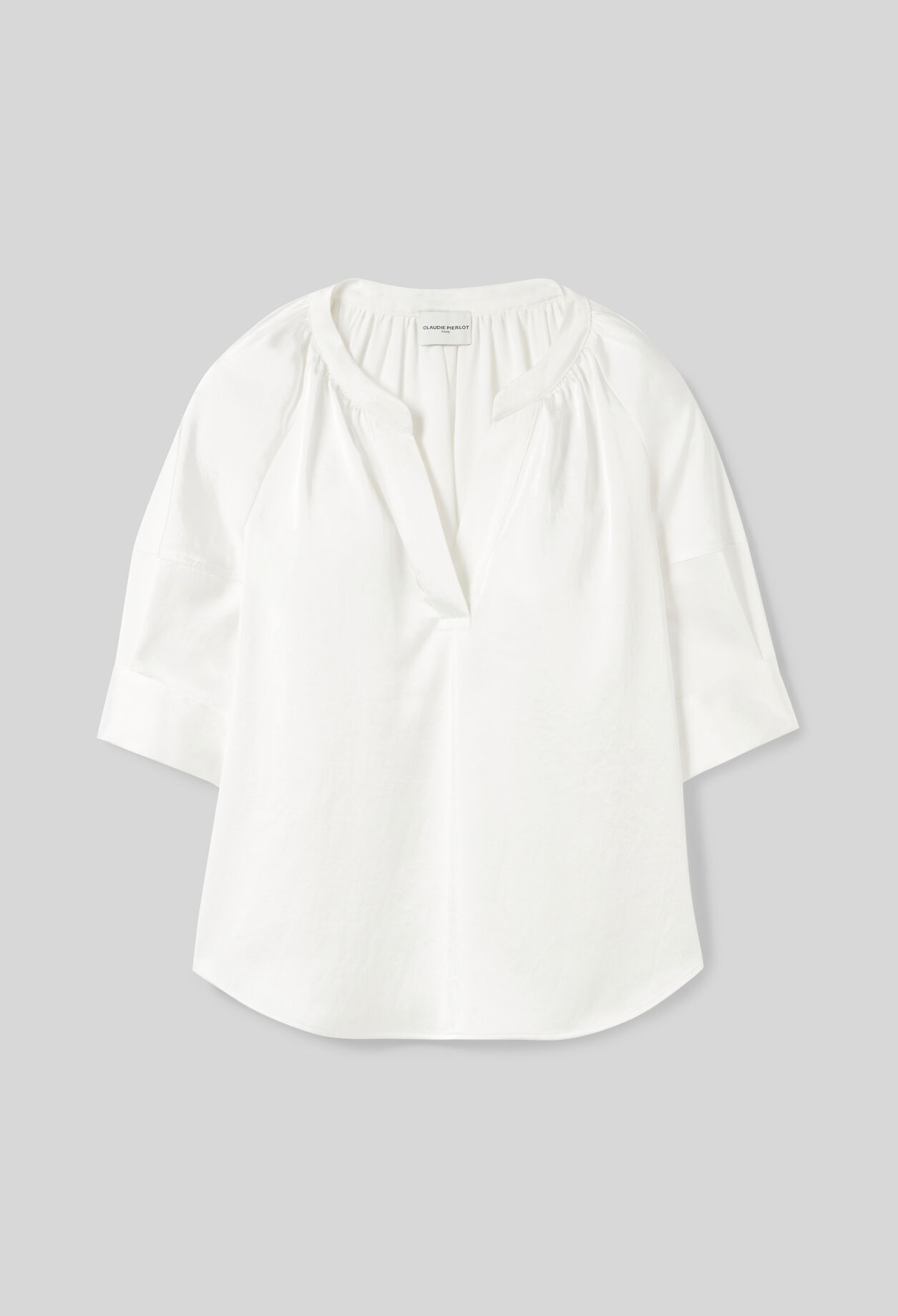 Blouse fluide col tunisien