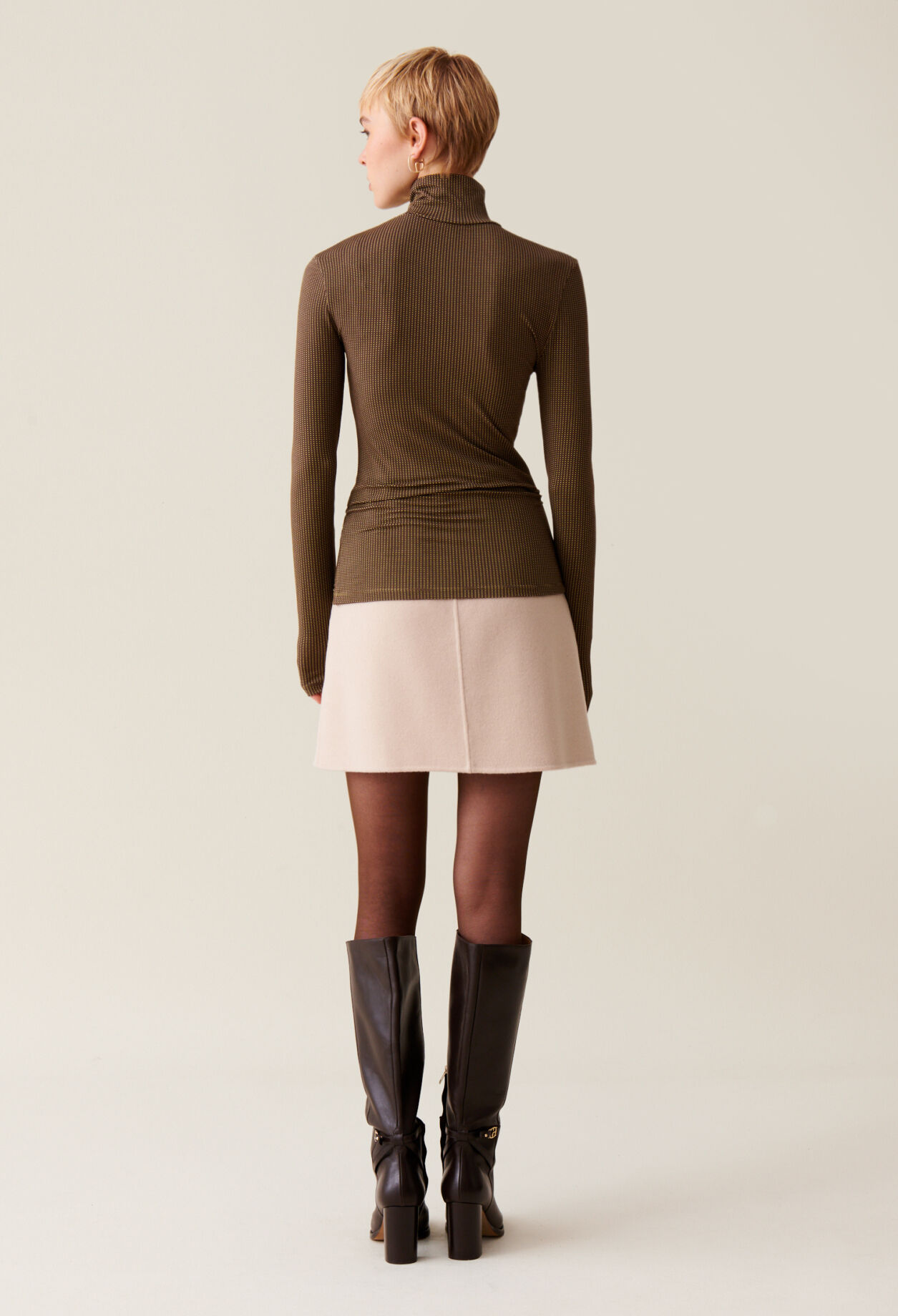 Fitted Funnel Neck Top
