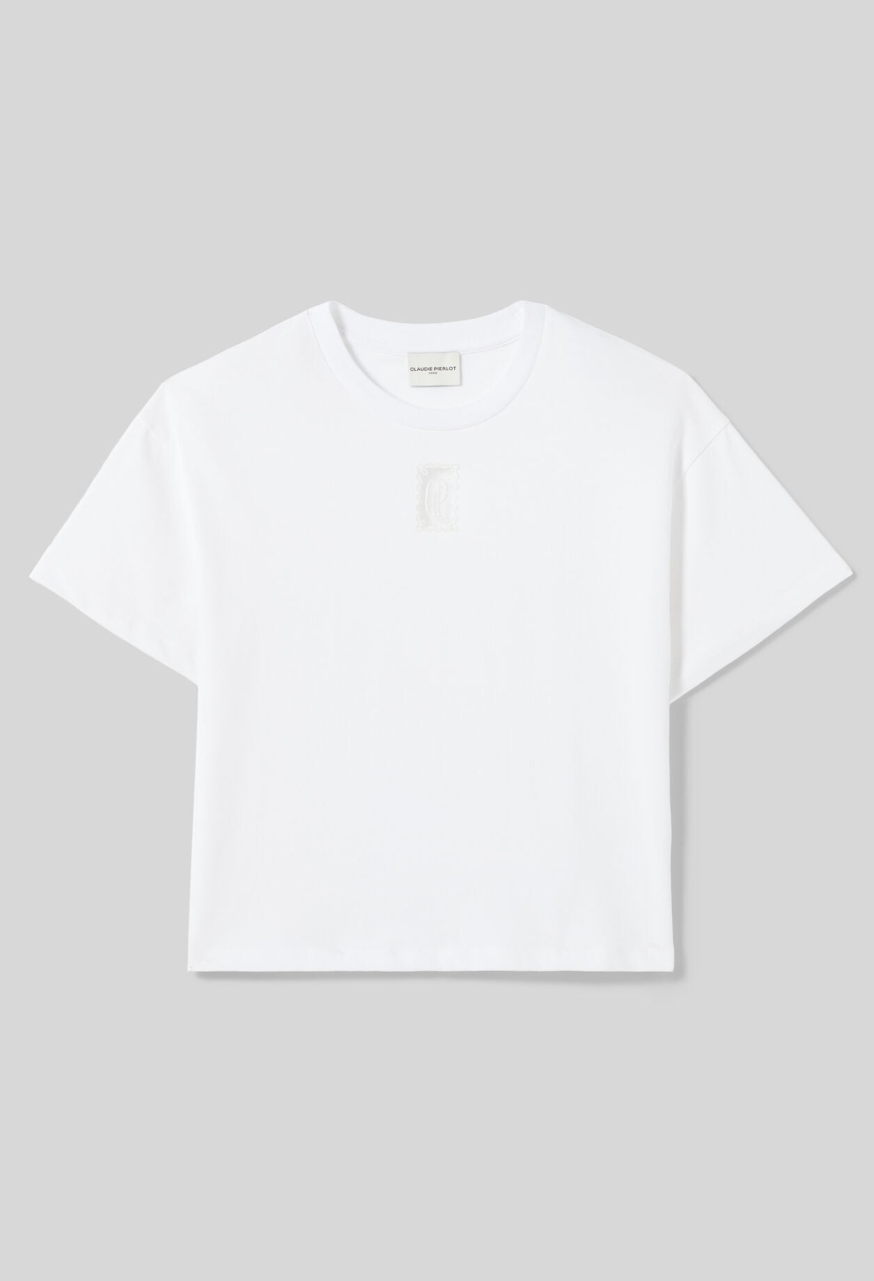 Weites Baumwoll-T-Shirt, kurz