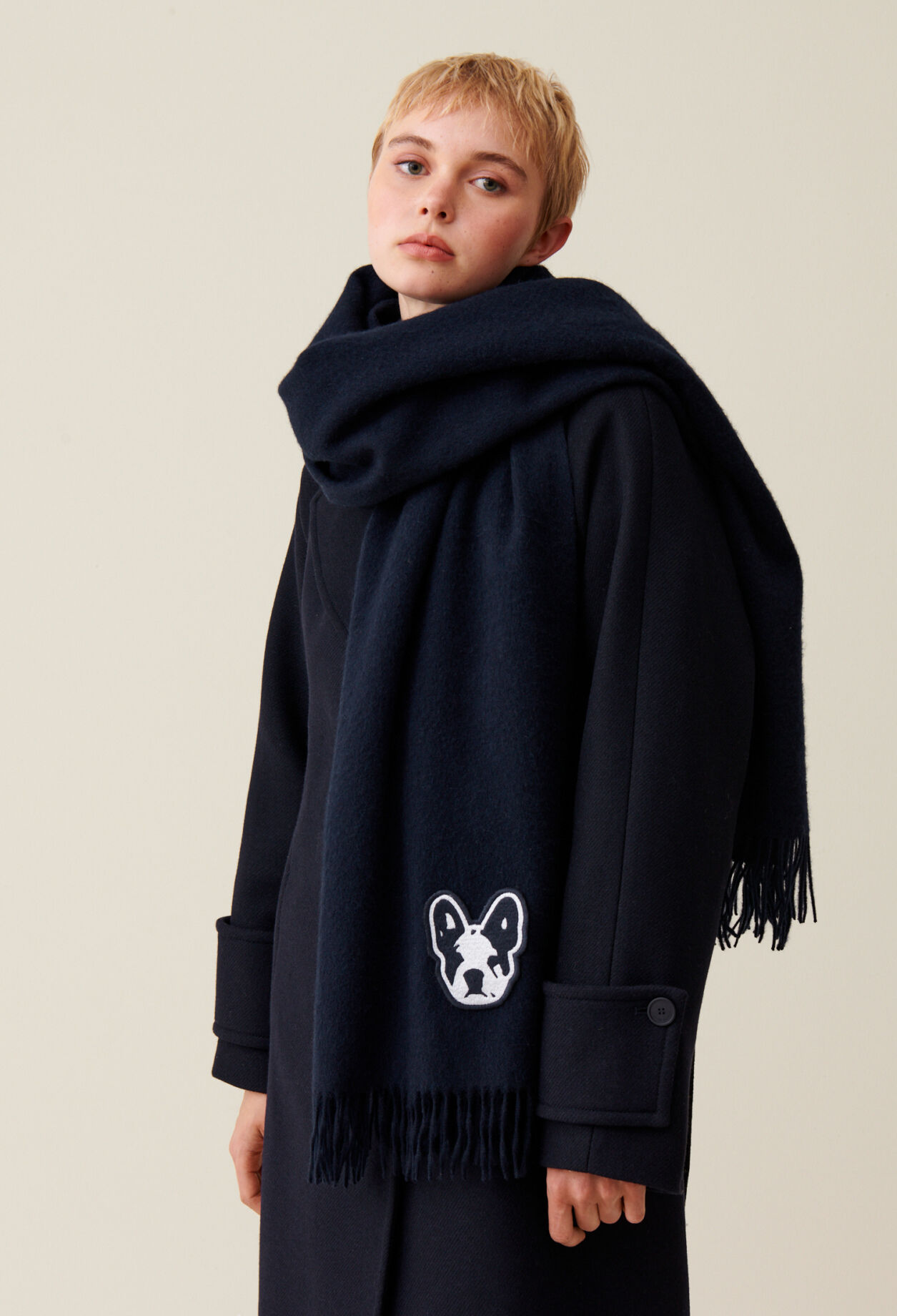 Echarpe laine franges Jean Toto