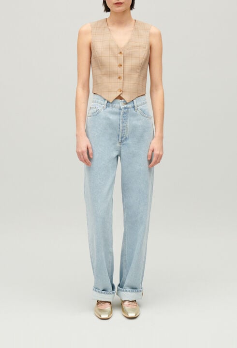 Jean Louis flare blau verwaschen