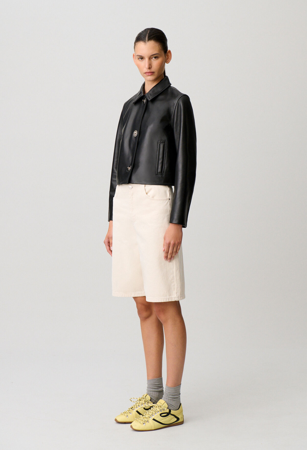 Veste courte cuir
