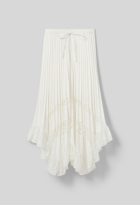 Floral pleated skirt