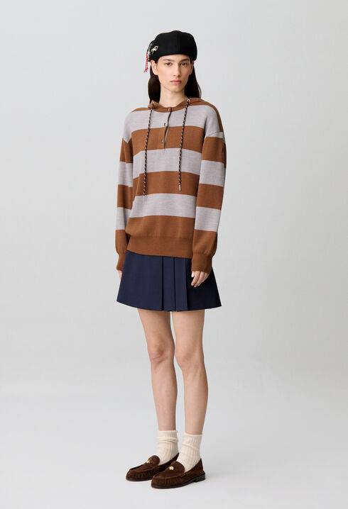 Pull large en maille ray&eacute;