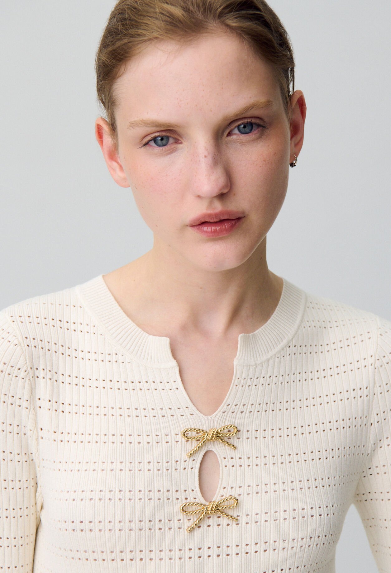 Knot Detail Knit Bodysuit