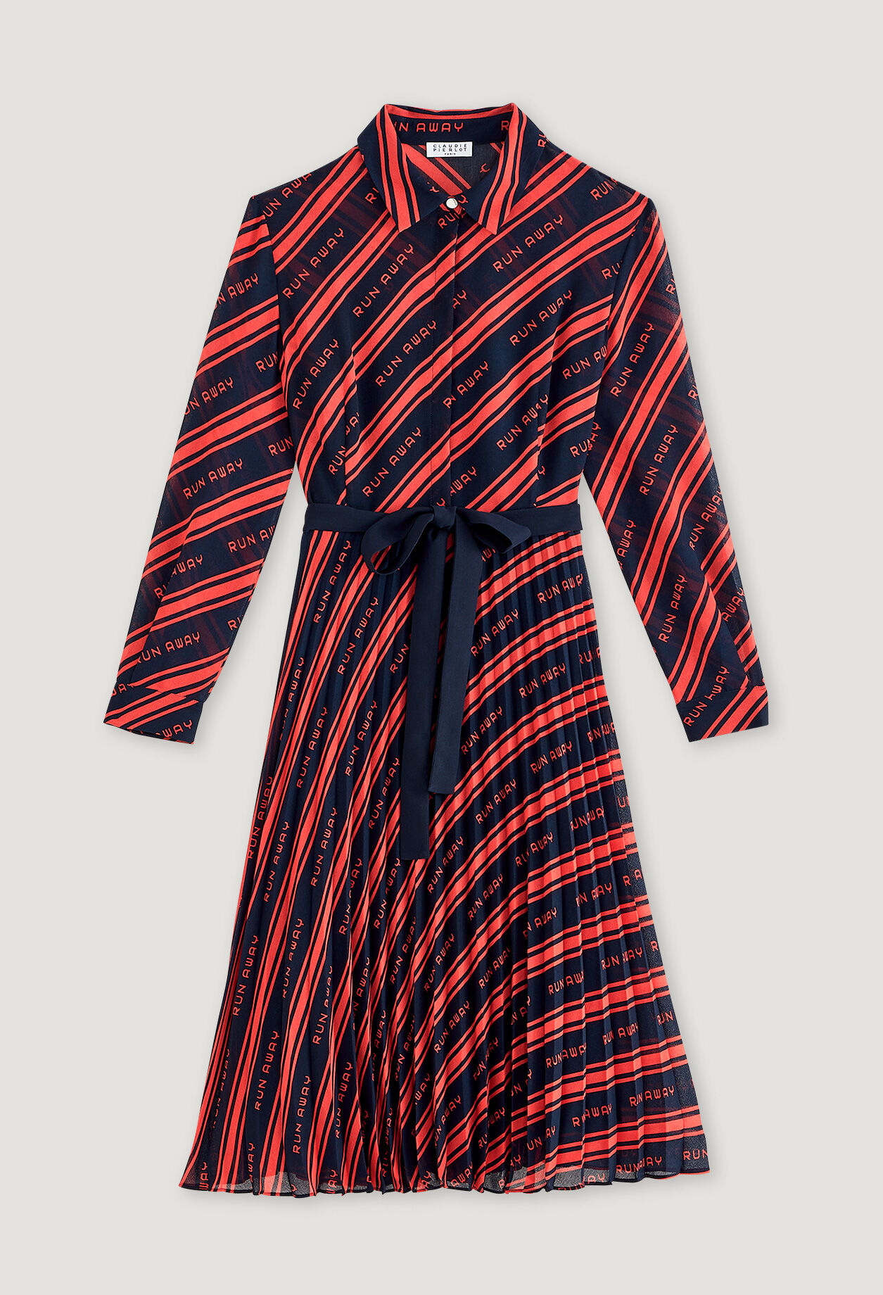 Robe mi-longue plissée