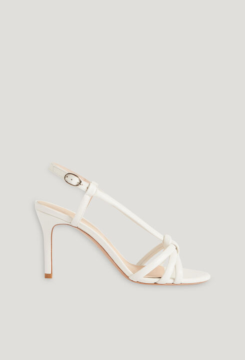 Ecru leather sandals