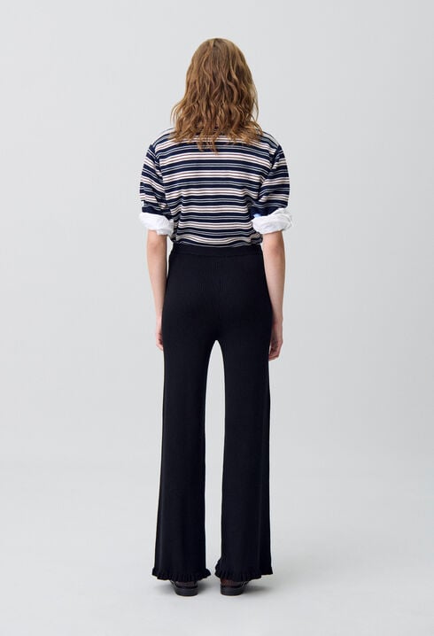 Pantalon flare maille