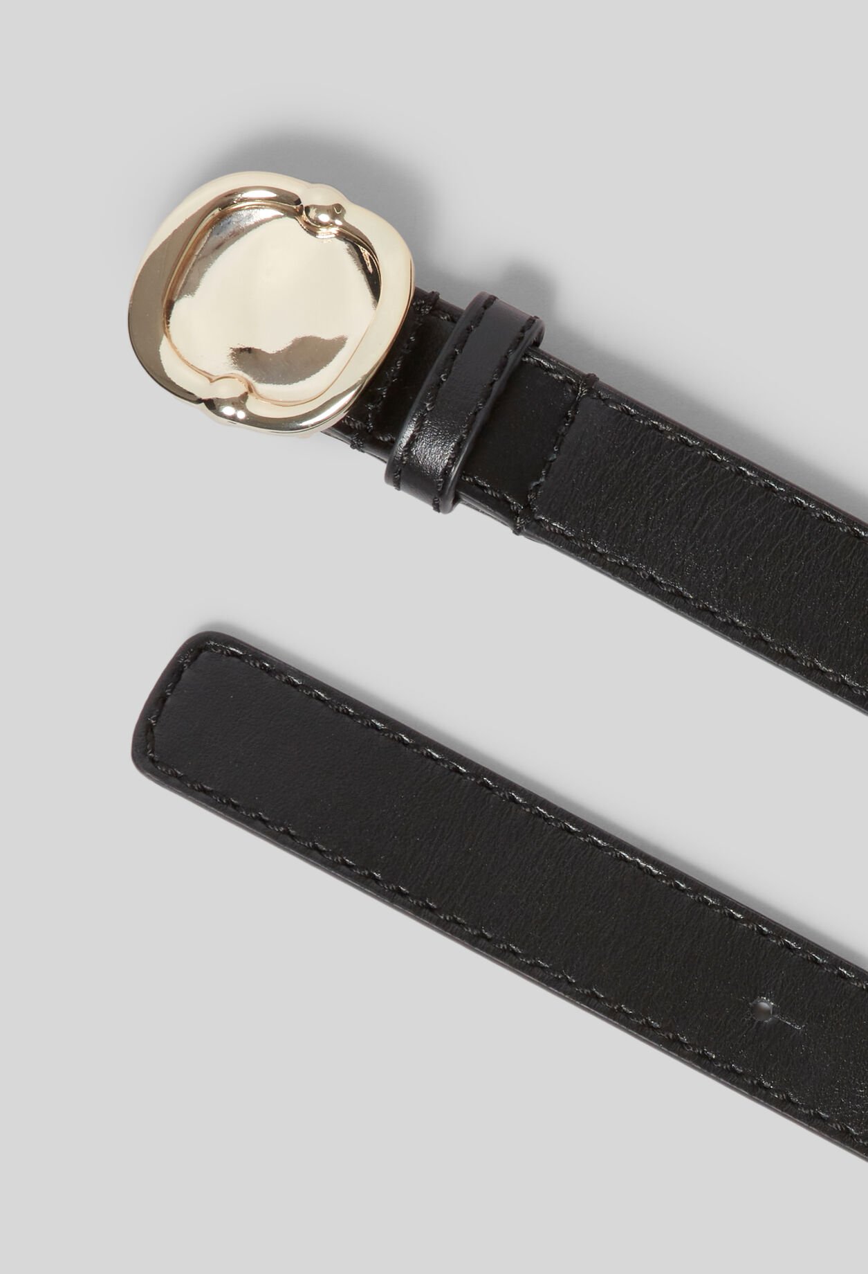 Ceinture cuir boucle dorée