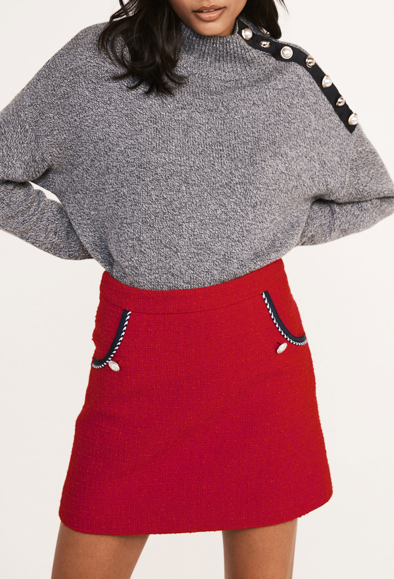 Mini jupe en tweed