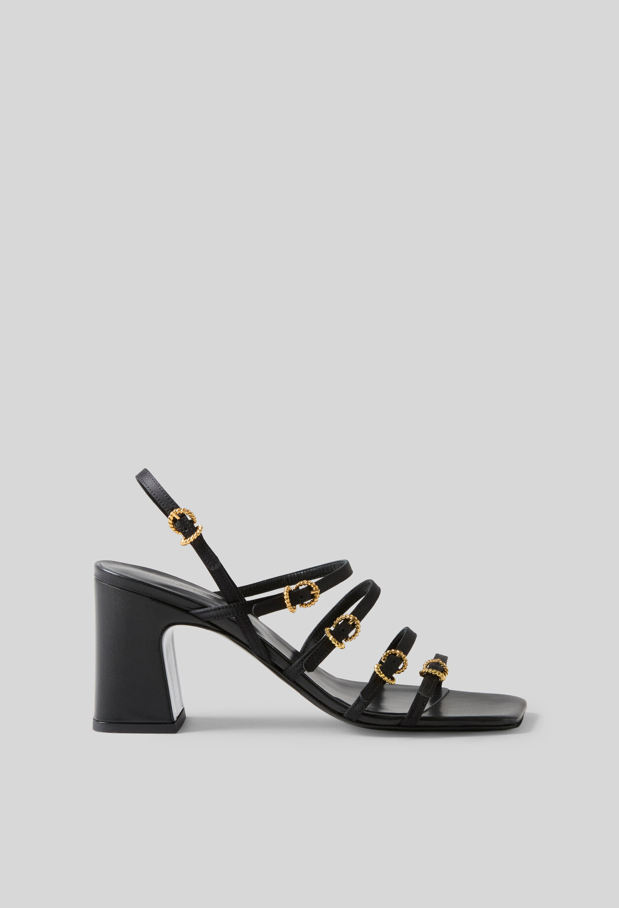 Sandales &agrave; talon satin