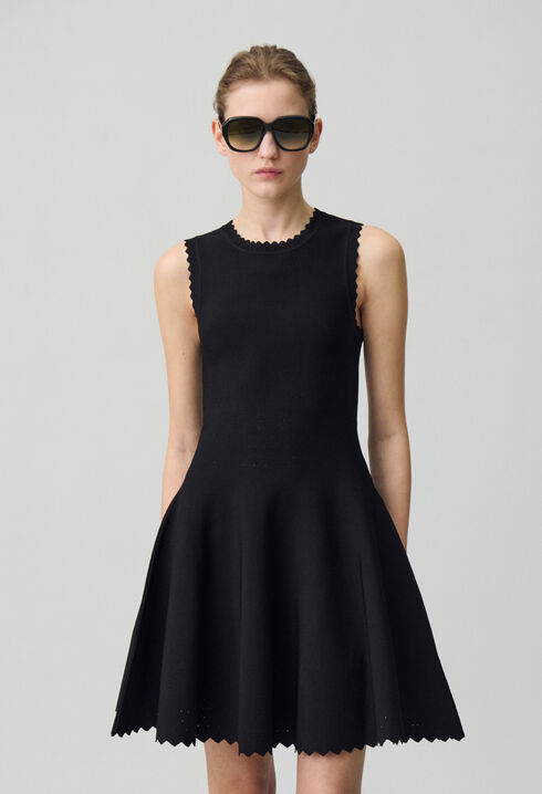 Robe courte patineuse fine maille