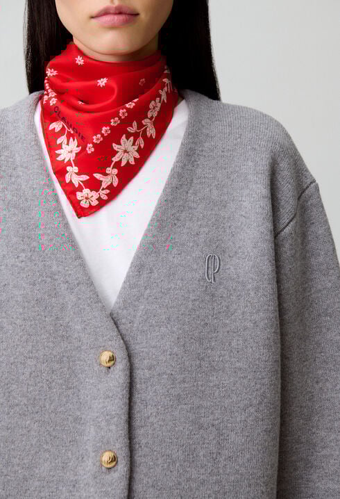 Cardigan laine mélangée oversize