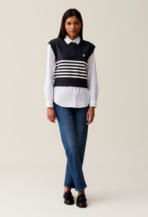 Gestreifter Jean Toto Pulli