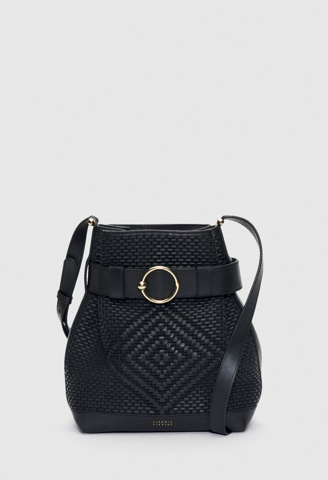 Leather bucket bag