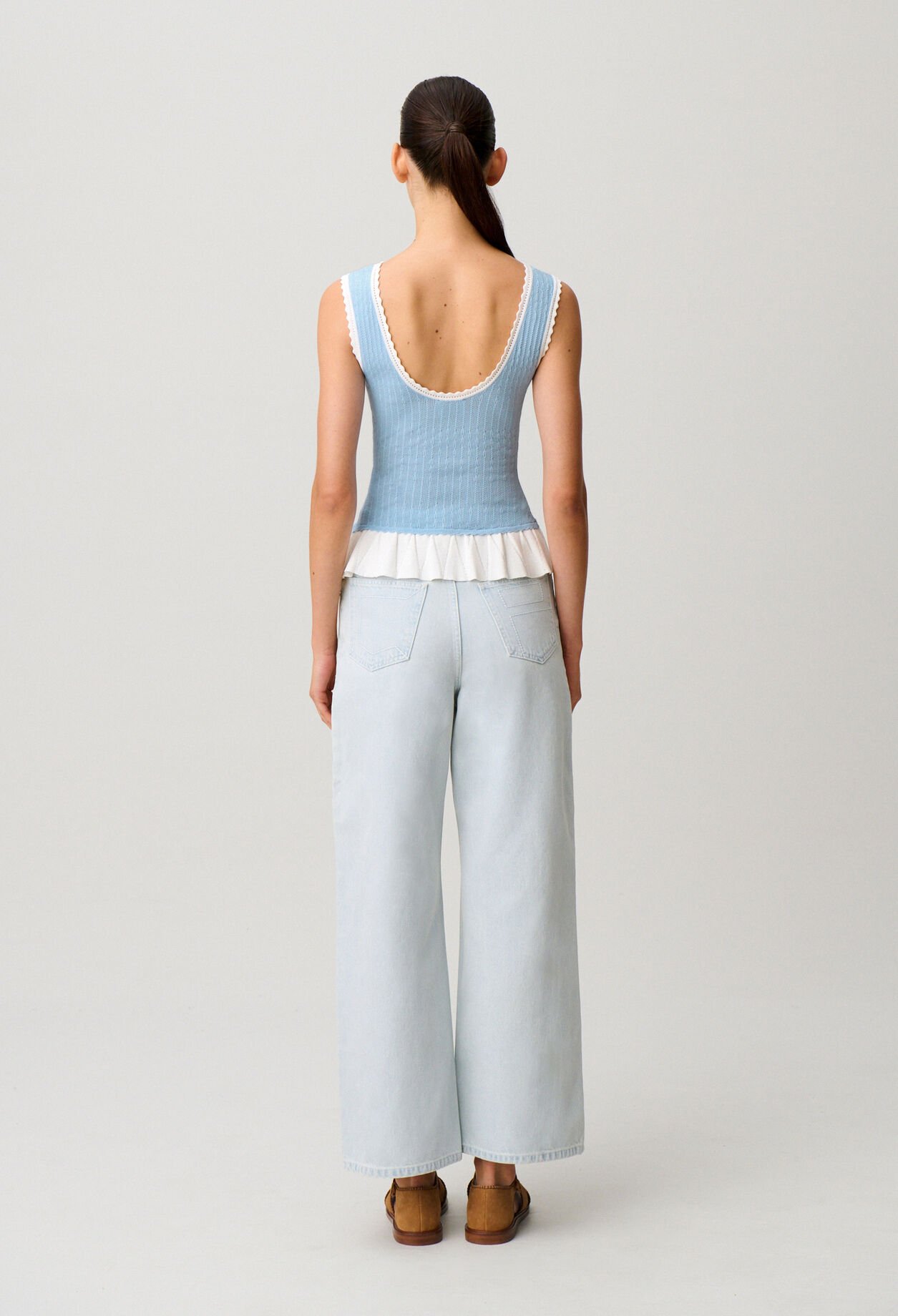 Stricktop mit Rundhals