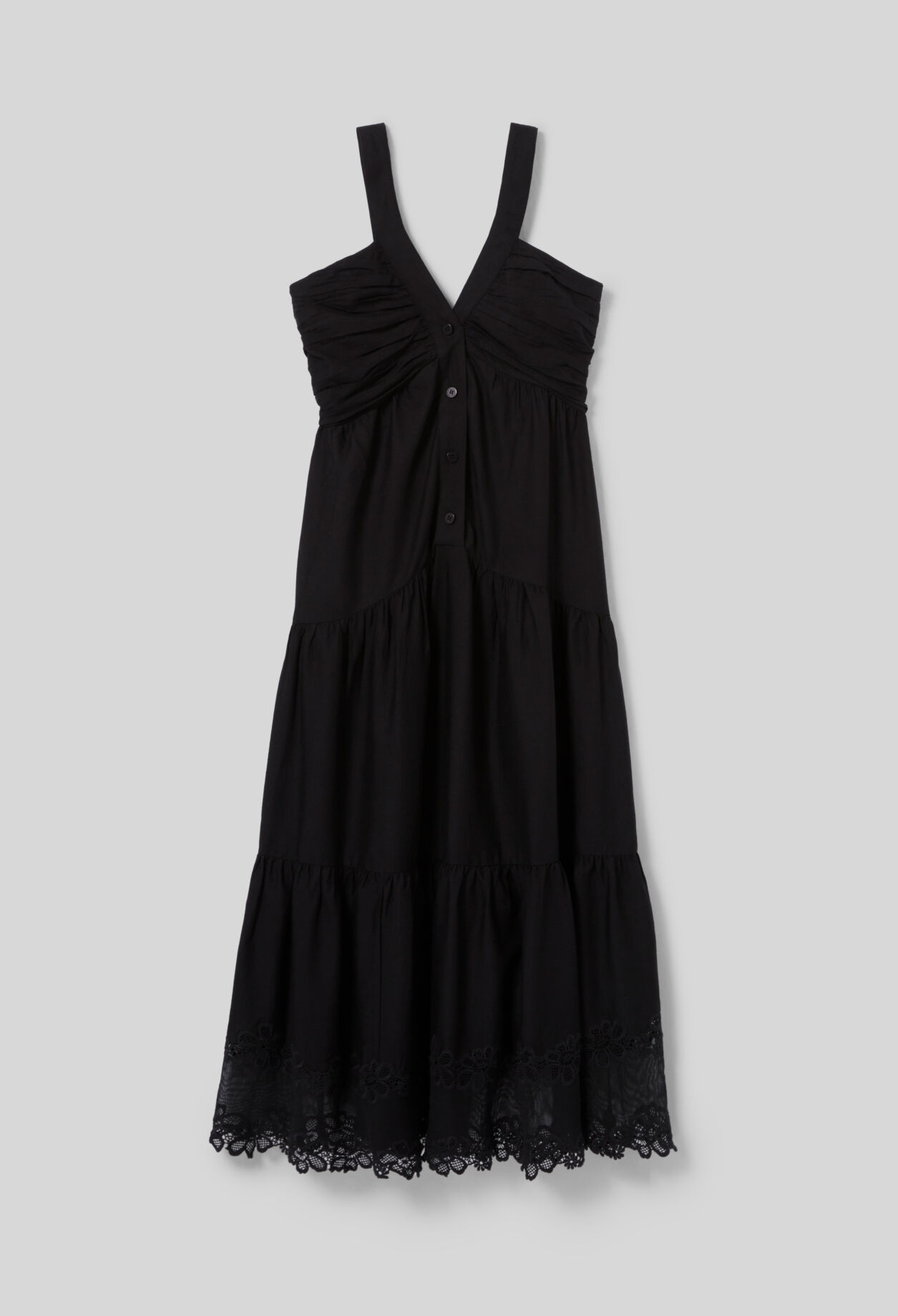 Robe longue broderies fleurs