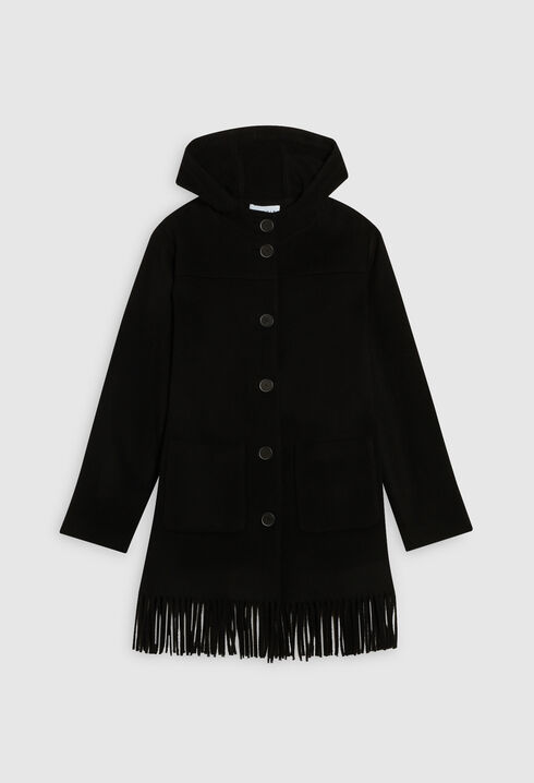 Fringed pea coat