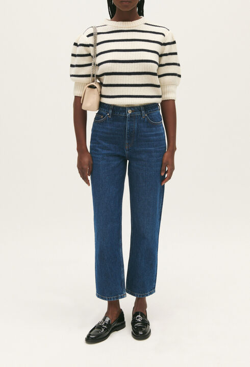 Dunkelblaue Mom-Jeans
