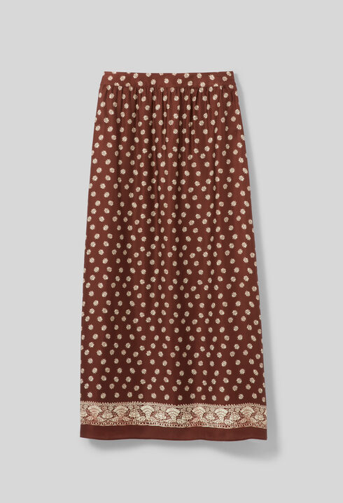 Jupe imprim&eacute;e fluide