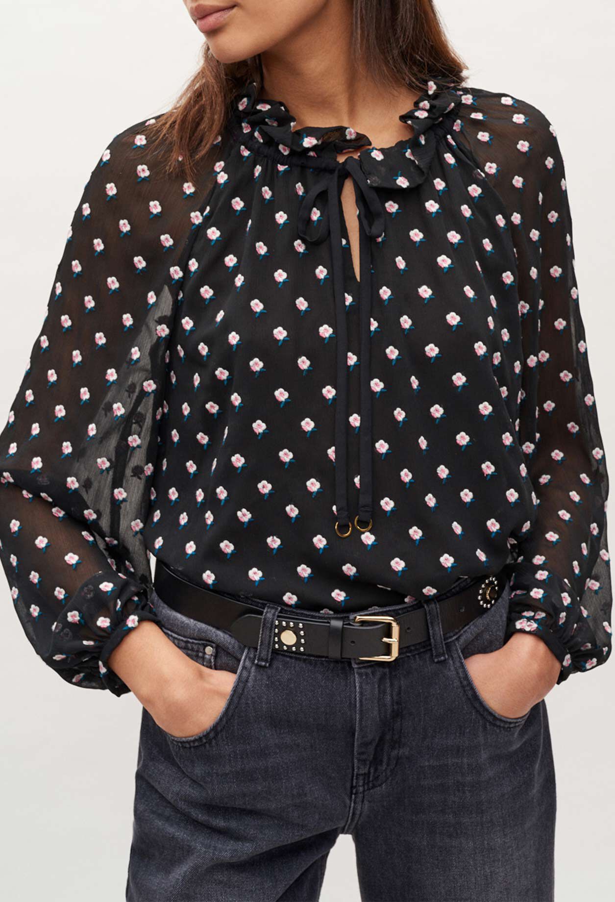 Bluse mit Blumenprint