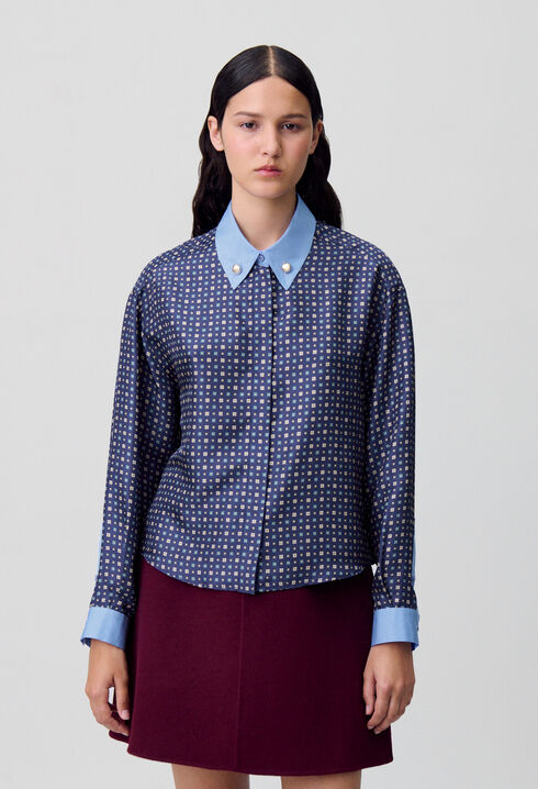 Chemise soie imprimée