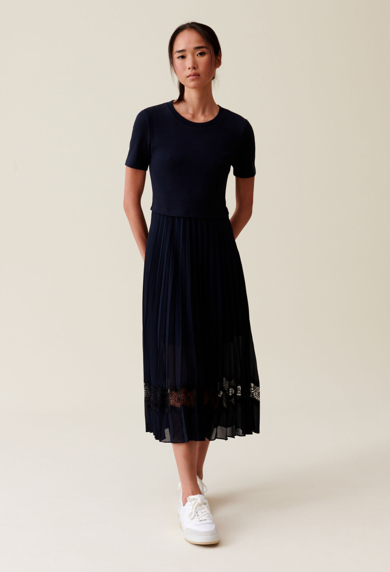 Robe claudie pierlot bleu marine best sale