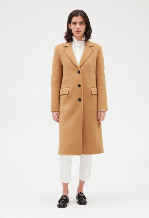 Straight mid-length coat