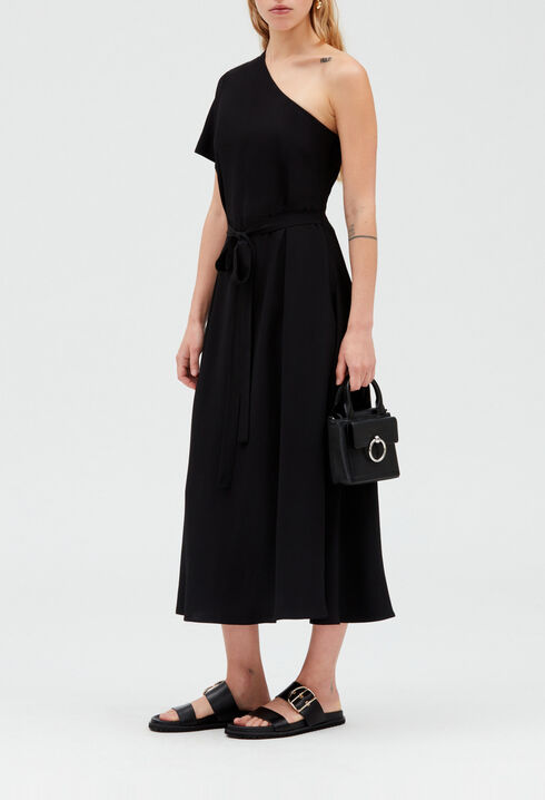 Asymmetric midi dress